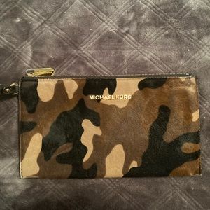 Camo MK wristlet